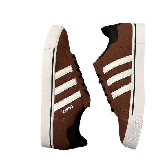 Adidas Campus Brown Vulc Shoes Size Men’s 8 & Women’s 9 - Picture 6 of 10